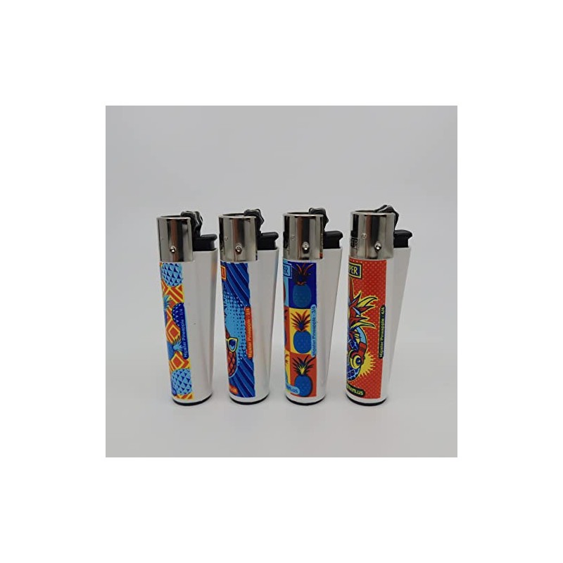 4 Clipper Limited Edition Reusable Lighters - Hipster Pineapple