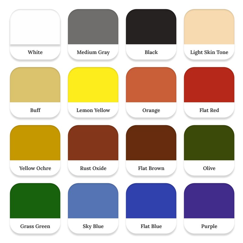 Micro-Mark Basic Color Model Paint Set – Versatile Acrylic Paints