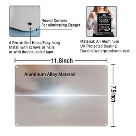 Hesanqian Funny No Soliciting Sign - Metal 'Do Not Ring Bell' Warning Sign for Door - Weatherproof Aluminum No Salesmen, No Exceptions Plaque for Home, Business, Office (8x12 Inch)