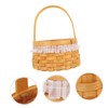 KOMBIUDA Woven Flower Arrangement Basket with Handle for Home Decor