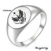 Rise From Ashes Phoenix Signet Ring for Women, Stainless Steel