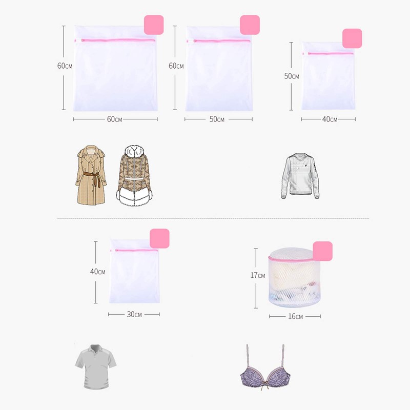 8 pcs Laundry Bags with 2 Large and 2 Medium