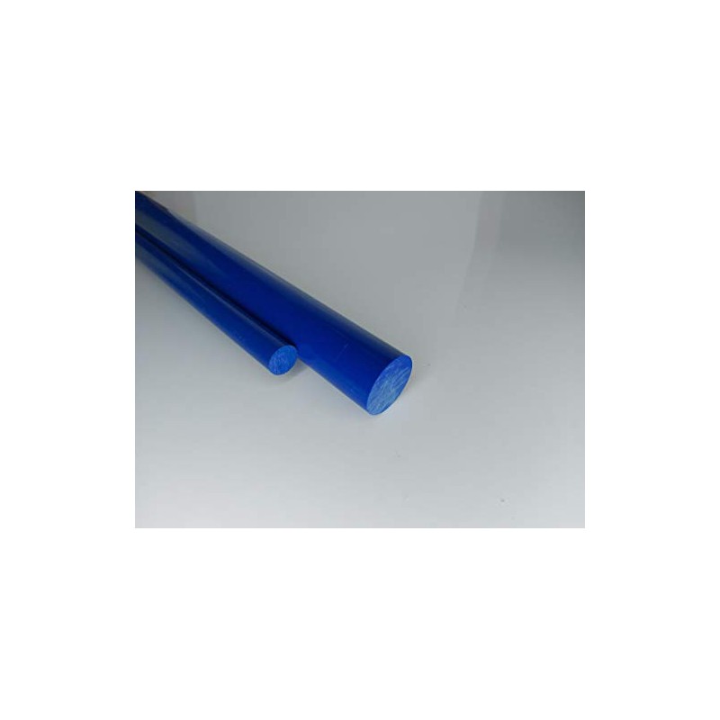 Round Rod/Polyoxymethylene/Diameter 30 mm Length 500 mm/White/Blue