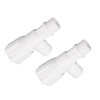2 Pieces Plastic 3 Way Diverter Valve, G1/2 Male Thread