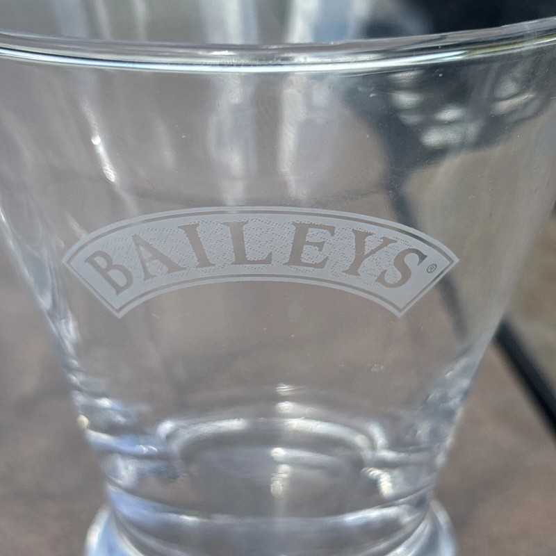Baileys TWO Baileys Flared Drink Glasses Irish Cream Lowball Cocktail