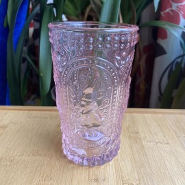 Tabla Hobnail 3D Figural Bunny Rabbit Glass Tumbler Light Pink NWT