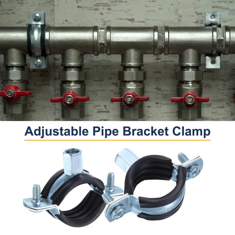 sourcing map 6 Pcs Split Ring Pipe Hanger, 32mm/1.3inch Adjustable