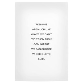 artboxONE Poster 30 x 20 cm Sayings & Statements Typography Feelings Are Like Waves Picture Motivation