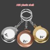 2M Silver Tape Measure Keychains Stainless Steel Tape Measure Tape