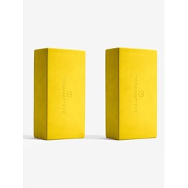 Yogamatters Yoga Brick Block Pair | EVA Foam | Lightweight, High Density and Non-Toxic (Sunshine)