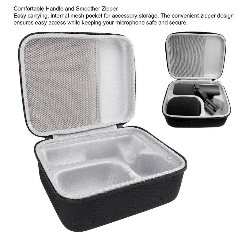 Dynamic Microphone Hard Case Waterproof Protective Carrying Storage Bag for