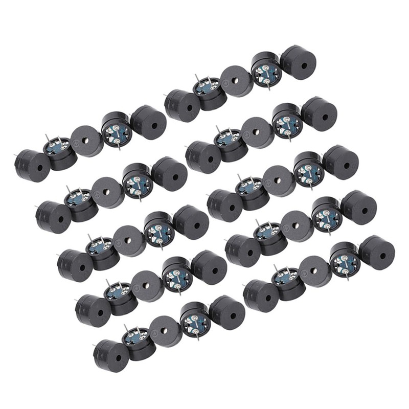 Pack of 50 16 Ohm AC 2KHz Electromagnetic Buzzer, 3V