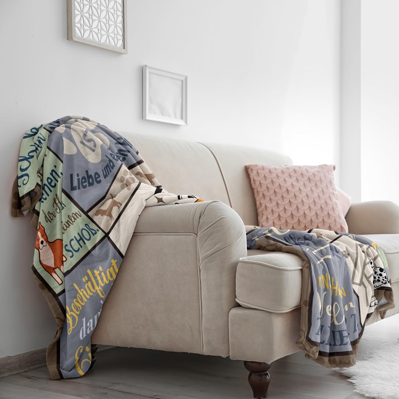 Gifts for Dog Owners Man, Dog Dad Gift Blanket 150