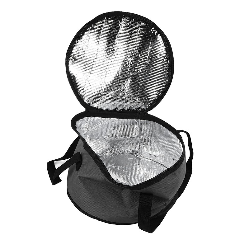 Round Insulated Bag 11x7in Oxford Cloth Casserole Carrier Reusable Cooler