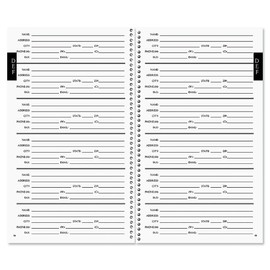 Current Mary Engelbreit Address Book - 94 Pages; Small 5" x 8-1/2" Size for Purse or Office, Spiral Bound Soft Cover Organizer for Contacts, Addresses, Email, & Phone Numbers + 50 Replacement Stickers