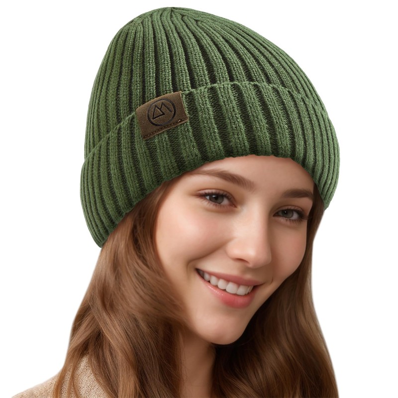 Durio Winter Hats for Women Men Satin Lined Beanie for