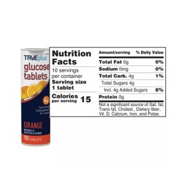 Trividia TRUEplus Glucose Tablets Orange 10ct [ 6 Pack ]