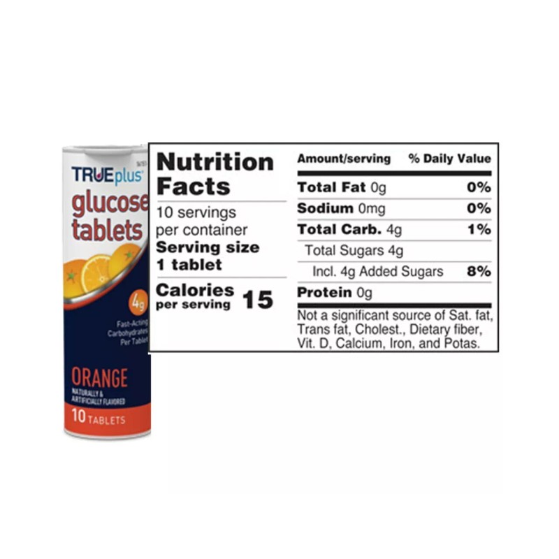 Trividia TRUEplus Glucose Tablets Orange 10ct [ 6 Pack ]