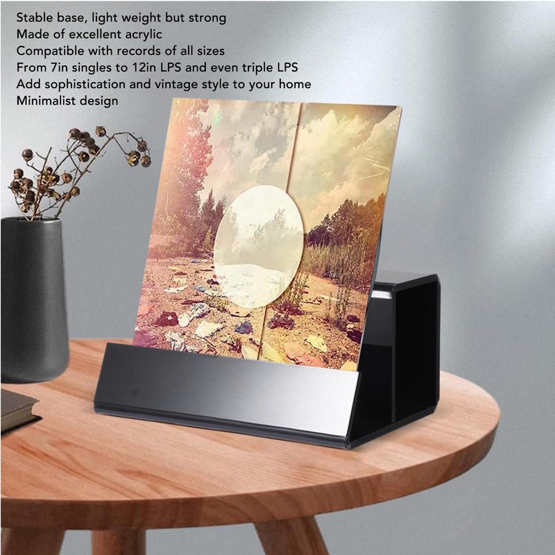 Vinyl Record Stand Acrylic Holder Rack Retro Albums Turntables Decoration