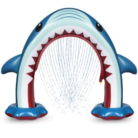 Anpro Giant Shark Sprinkler Kids Inflatable Water Toy Summer Outdoor Play by Anpro