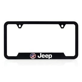 JEEP UV Printed Plastic License Plate Frame - Patriotic