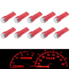 Atmufelp t5 led bulbs Instrument dash lights Instrument Gauge Cluster LED Dash Kit Dashboard LED Light Bulbs Red Replacement for Subaru Impreza WRX RS TS 2002 2003 2004 2005 2006 2007 Truck,Pack of 10
