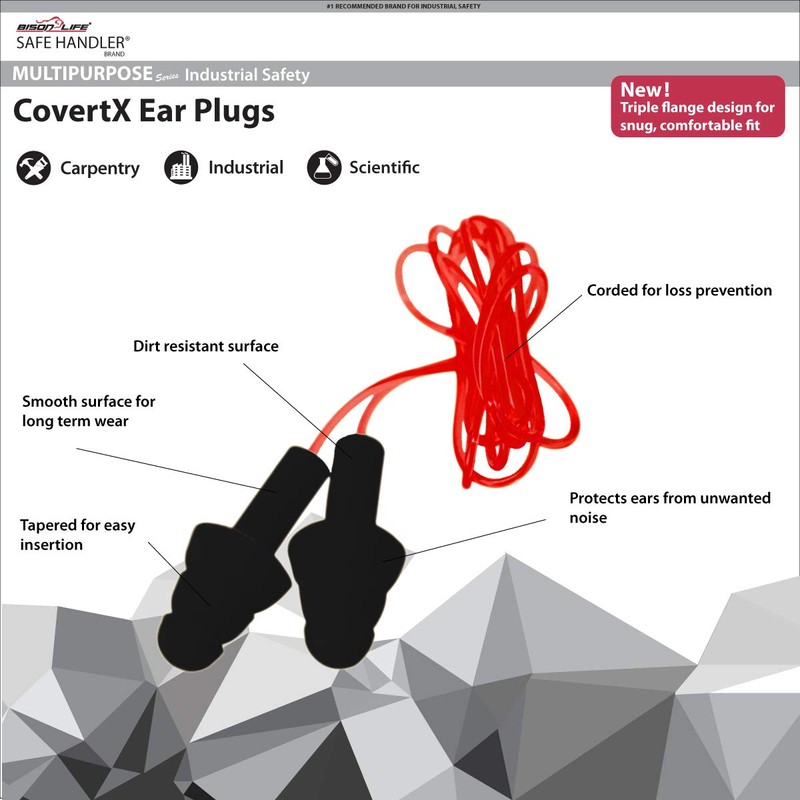 SAFE HANDLER CovertX Ear Plugs | Noise Reducing Ear Plug,