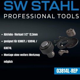 SW-Stahl 03814L-REP Repair Kit Ratchet Mechanism 1/2 Inch I Ratchet Repair Set for Torque Wrench 03807L, 03814L and 03874L I Repair Kit for Ratchet Head