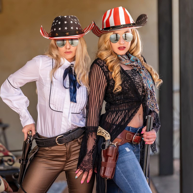 Mepase Cowboy Hat with Bandana and Sunglasses - 4th of