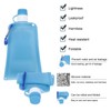 500ml Portable Foldable Water Bottles Collapsible Silicone Water Pouch for