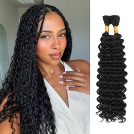 Human Braiding Hair (Lake Blue, 24 Inch(2ps))