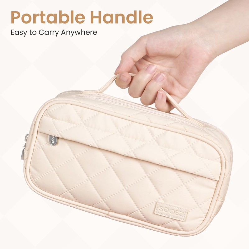 Sooez Large Pencil Case, Pencil Pouch with Handle, Pen Bag