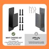 2x4 Door Barricade Brackets, 2 Pcs Drop Bar Security Door