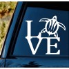 Bluegrass Decals Sea Turtle Decal LOVE Sticker for Car Window