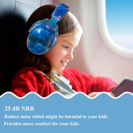 PROTEAR Kids Ear Protection Safety Ear Muffs, NRR 25dB Noise Reduction Children Earmuffs, Hearing Protectors for Sleeping, Studying, Airplane, Concerts, Fireworks-Galaxy