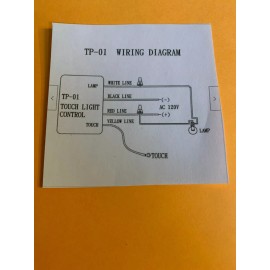Zing Ear TP-01 ZH Touch Light Table Lamp Control Dimmer Switch #SO123