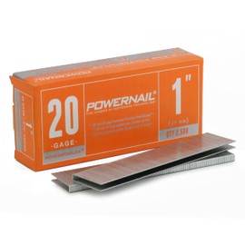 Powernail PS10020 20-Gauge 3/16-Inch Crown 1-Inch Length Chisel Point Collated Galvanized Staples (Box of 12500)