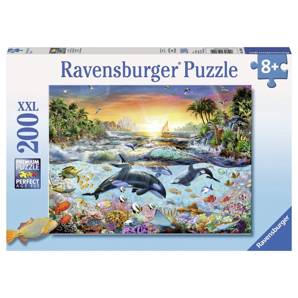 Ravensburger - Orca Paradise - 200 Piece Jigsaw Puzzle for Kids – Every Piece is Unique, Pieces Fit Together Perfectly,Multicolor,Pack of 1