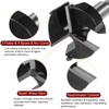 sourcing map Forstner Drill Bit 50mm (2") Tungsten Carbide 3