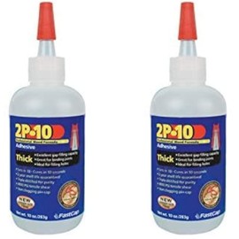 FastCap 2P-10 Thick Super Glue Adhesive for Small Items - All Purpose Application - 4000 PSI Tensile & Sheer - 10 oz., 2-Pack - 80115-2P