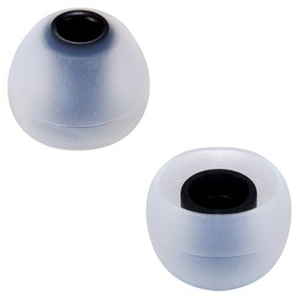 Earbud Tips Soft Silicone Earbuds Replacement Tips Fit for in-Ear Headphones(Inner Hole from 3.8mm - 4.0mm Earphones) 9 Pairs S/M/L,Gray/Black