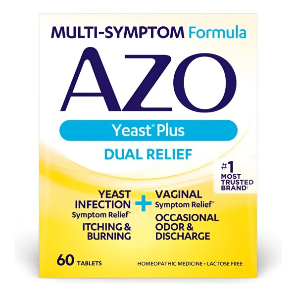 Azo Dual Yeast Plus Infeccin Vaginal 60 Tabletas - Producto