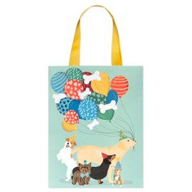Papyrus 13" Large Gift Bag (Dogs with Balloons) for Birthdays and All Occasions (1 Bag)