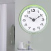 Zerodis Suction Cup Waterproof Round Mini Wall Clock Decoration for