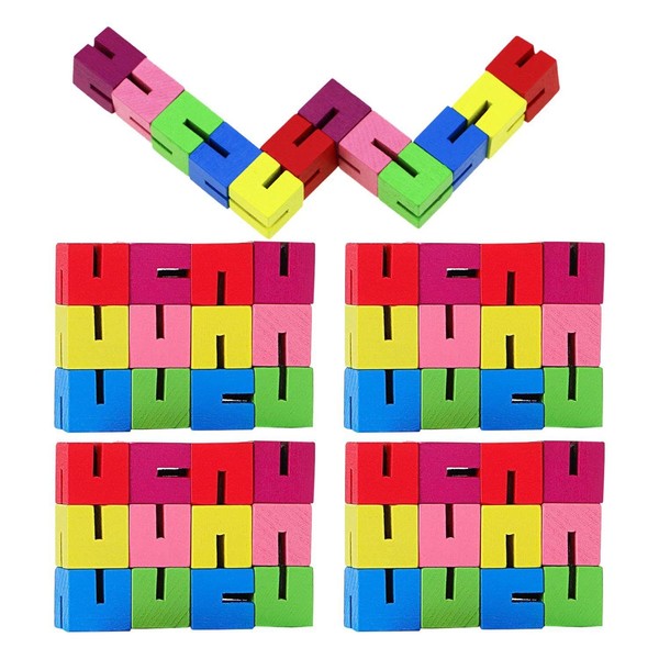 GTYHH 5-Piece Building Block Toy, Multicoloured Puzzle Toy, Fidget Toy,