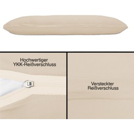 Livessa Set of 2 cushion covers, 80 x 80 cm, made of 100% cotton jersey fabric - concealed zip, pillowcase 80 x 80 cm, cushion cover, ultra soft and breathable, Oeko-Tex certified, zip