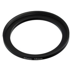 vhbw 50mm to 58mm Step Up Ring Adapter for Camera Lens Filter Adapter Metal Black