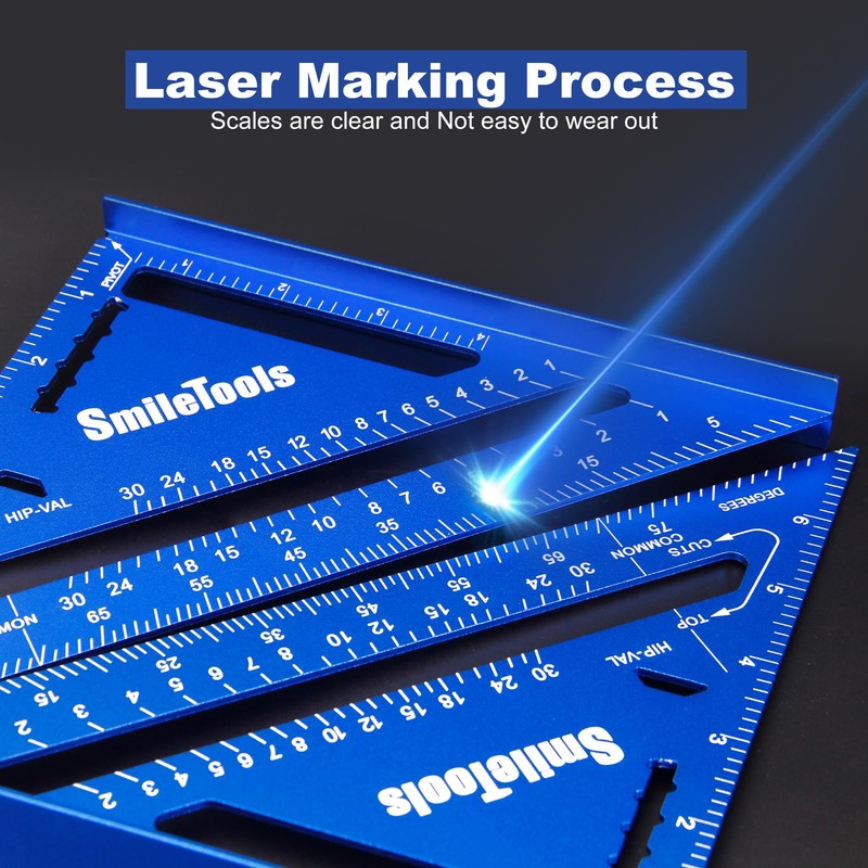 10 Pack 7 Inch Aluminum Alloy Rafter Square, Triangle Carpenter