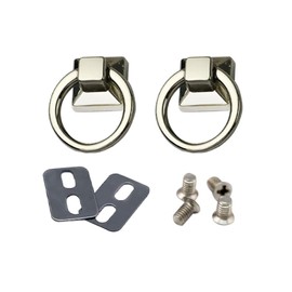 GOODCHI Handle Metal Fittings, Set of 2, Shoulder Strap, Handles, Clasps, Leather Crafts, Metal Fittings, Parts, Inner Diameter 0.7 inches (18 mm) (Silver)