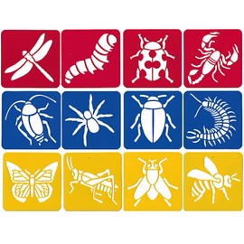 Fun Express Big Bug Stencils - Educational & Creative Learning Activities for Kids - Crafting Art Projects School and Fun Learning at Home - Developing Fine Motor Skills and Imagination - 12 Pieces